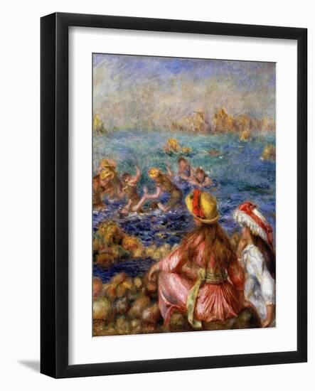 The Bathers, 1892-Pierre-Auguste Renoir-Framed Giclee Print