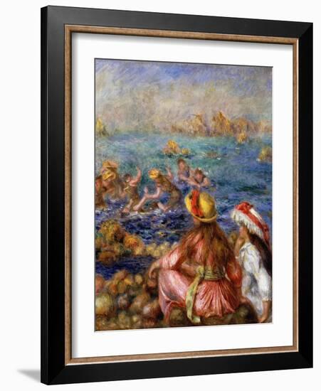 The Bathers, 1892-Pierre-Auguste Renoir-Framed Giclee Print