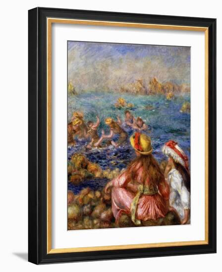 The Bathers, 1892-Pierre-Auguste Renoir-Framed Giclee Print