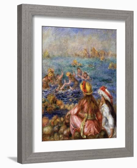 The Bathers, 1892-Pierre-Auguste Renoir-Framed Giclee Print