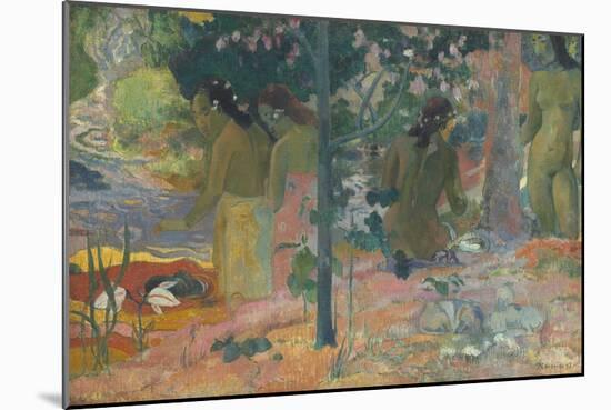 The Bathers, by Paul Gauguin, 1897, French Post-Impressionist painting,-Paul Gauguin-Mounted Art Print
