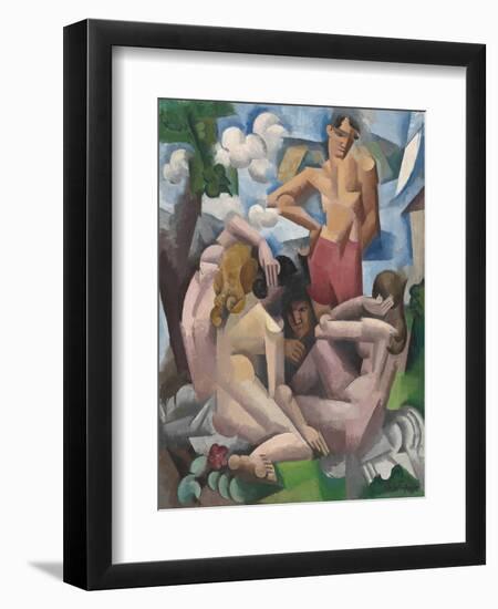 The Bathers, by Roger de La Fresnaye, 1912, French painting,-Roger de La Fresnaye-Framed Art Print
