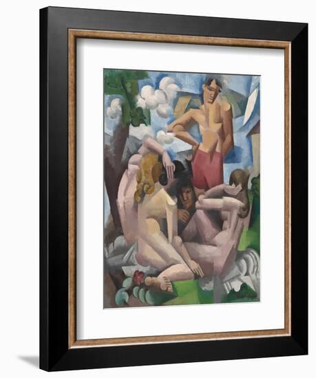 The Bathers, by Roger de La Fresnaye, 1912, French painting,-Roger de La Fresnaye-Framed Art Print