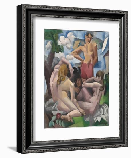 The Bathers, by Roger de La Fresnaye, 1912, French painting,-Roger de La Fresnaye-Framed Art Print