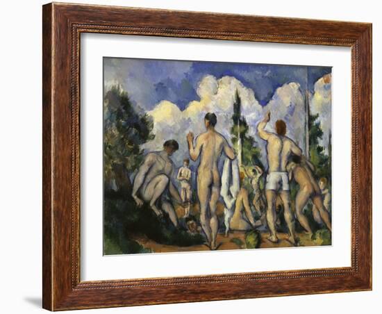 The Bathers, c.1890-Paul Cézanne-Framed Giclee Print