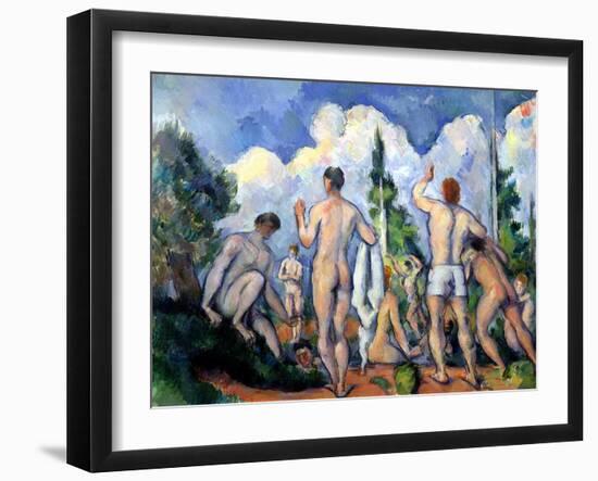 The Bathers, circa 1890-92-Paul Cézanne-Framed Giclee Print