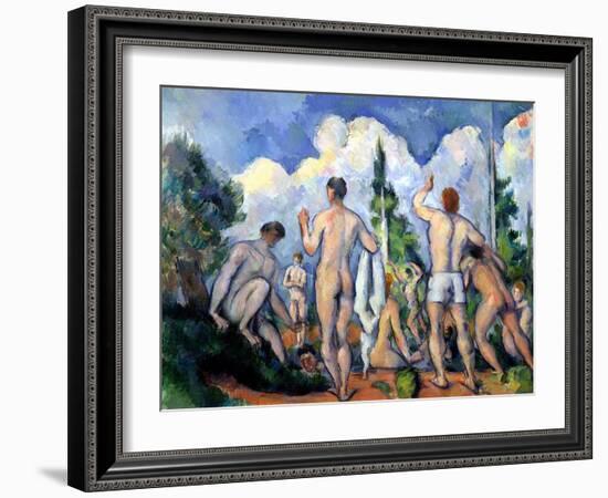 The Bathers, circa 1890-92-Paul Cézanne-Framed Giclee Print