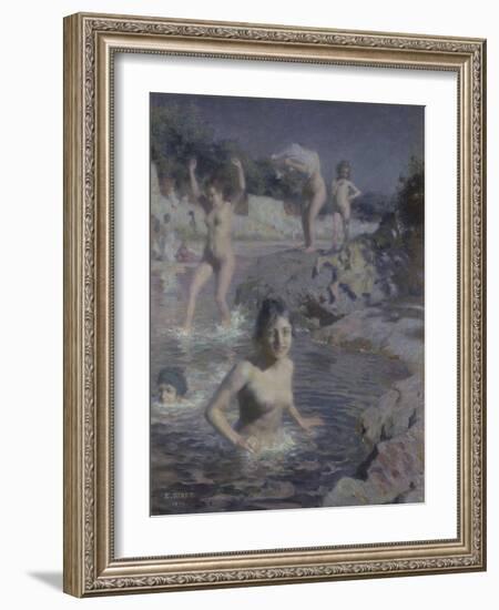 The Bathers; La Baignade-Etienne Alphonse Dinet-Framed Giclee Print