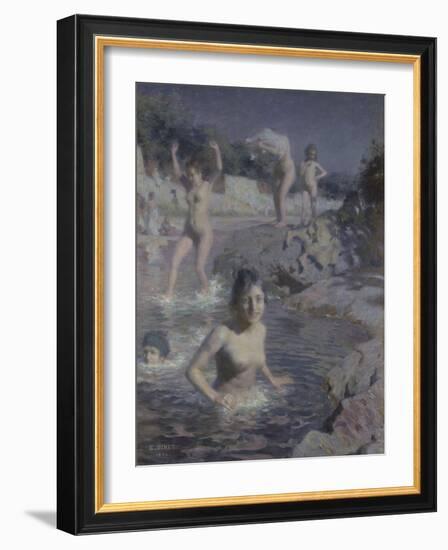 The Bathers; La Baignade-Etienne Alphonse Dinet-Framed Giclee Print