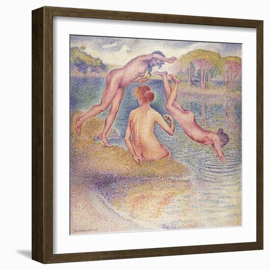 The Bathers (The Joyful Bathing); Les Baigneuses (La Joyeuse Baignade), 1899-1902-Henri Edmond Cross-Framed Giclee Print