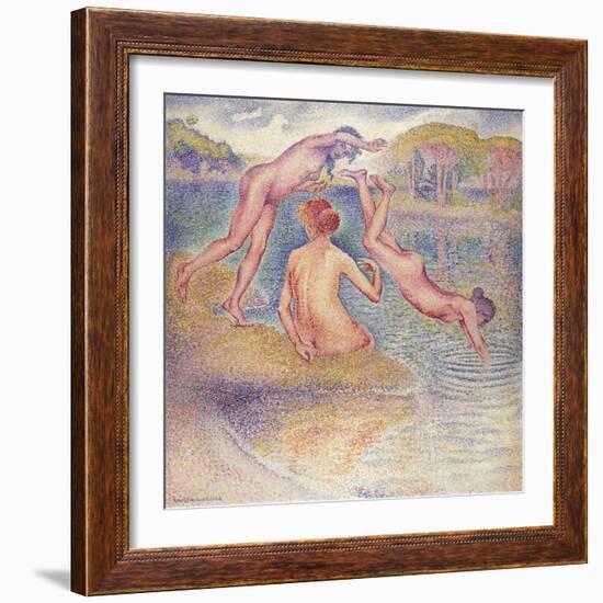 The Bathers (The Joyful Bathing); Les Baigneuses (La Joyeuse Baignade), 1899-1902-Henri Edmond Cross-Framed Giclee Print