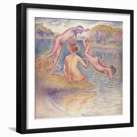 The Bathers (The Joyful Bathing); Les Baigneuses (La Joyeuse Baignade), 1899-1902-Henri Edmond Cross-Framed Giclee Print