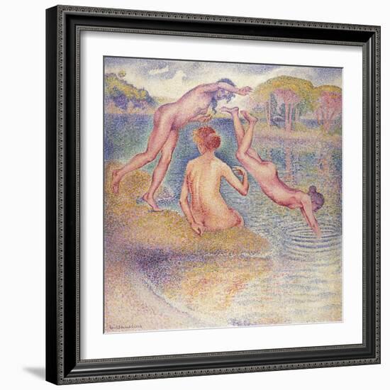 The Bathers (The Joyful Bathing); Les Baigneuses (La Joyeuse Baignade), 1899-1902-Henri Edmond Cross-Framed Giclee Print