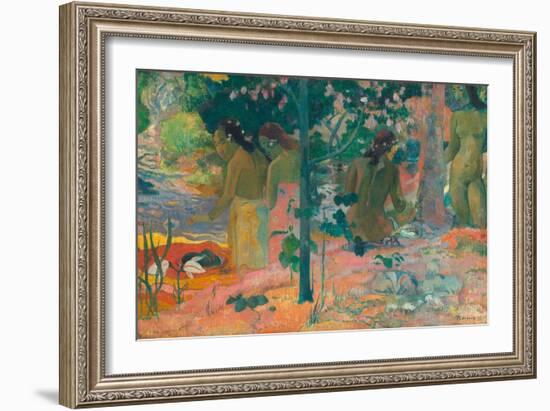 The Bathers-Paul Gauguin-Framed Premium Giclee Print