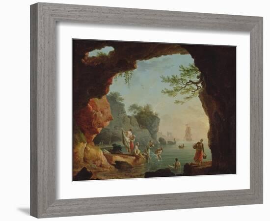 The Bathers-Claude Joseph Vernet-Framed Giclee Print