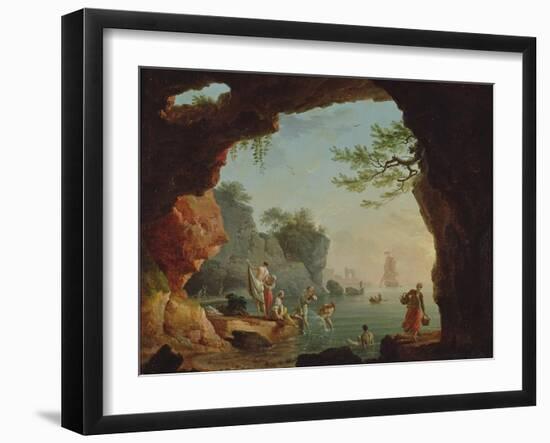 The Bathers-Claude Joseph Vernet-Framed Giclee Print