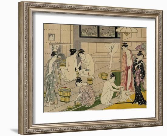 The Bathhouse Women, 1790S-Torii Kiyonaga-Framed Giclee Print