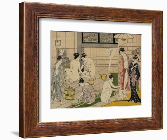 The Bathhouse Women, 1790S-Torii Kiyonaga-Framed Giclee Print