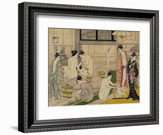 The Bathhouse Women, 1790S-Torii Kiyonaga-Framed Giclee Print