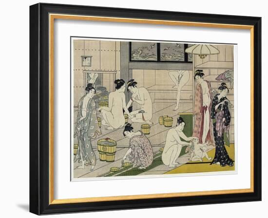 The Bathhouse Women, 1790S-Torii Kiyonaga-Framed Giclee Print