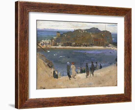 The Bathing Pool, North Berwick, 1919-Sir John Lavery-Framed Giclee Print