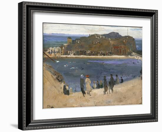 The Bathing Pool, North Berwick, 1919-Sir John Lavery-Framed Giclee Print