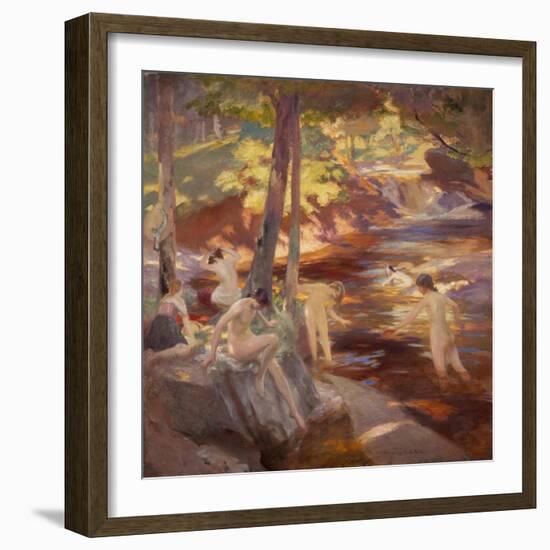 The Bathing Pool-Charles Hodge Mackie-Framed Giclee Print