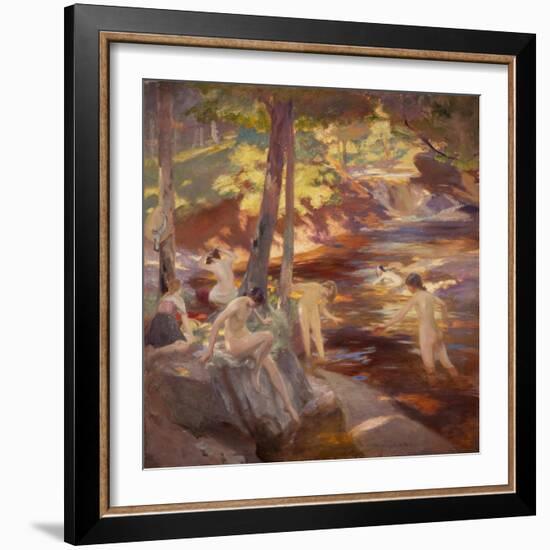 The Bathing Pool-Charles Hodge Mackie-Framed Giclee Print