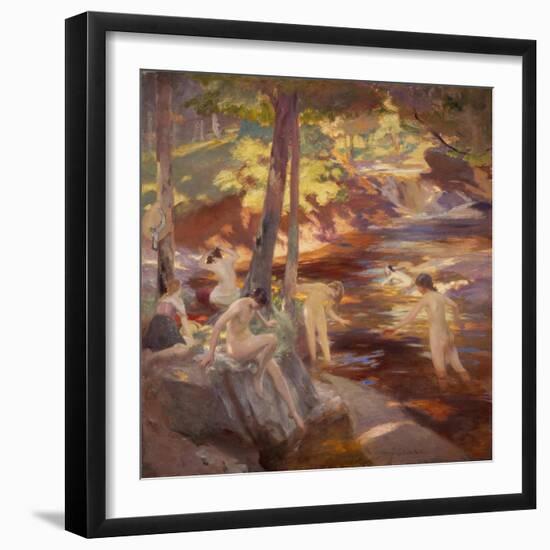 The Bathing Pool-Charles Hodge Mackie-Framed Giclee Print