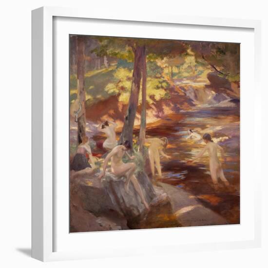 The Bathing Pool-Charles Hodge Mackie-Framed Giclee Print