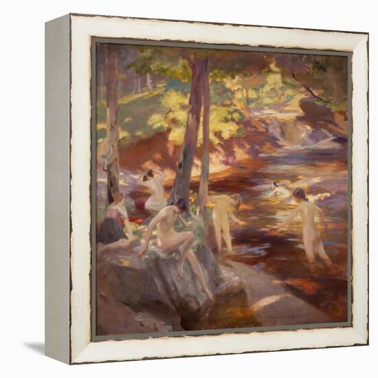 The Bathing Pool-Charles Hodge Mackie-Framed Premier Image Canvas