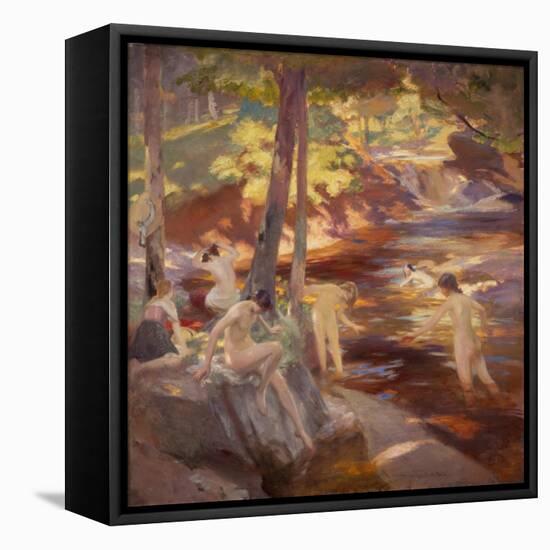 The Bathing Pool-Charles Hodge Mackie-Framed Premier Image Canvas