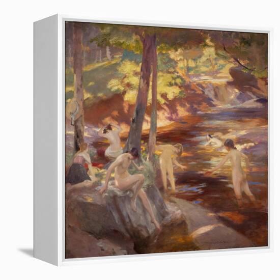 The Bathing Pool-Charles Hodge Mackie-Framed Premier Image Canvas
