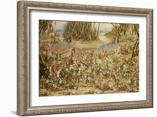 The Batrachomyomachia: The Battle Between the Frogs and the Mice, 1871-Henry Barnabus Bright-Framed Giclee Print