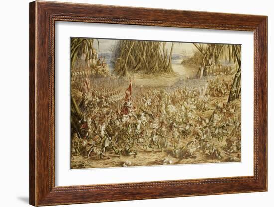 The Batrachomyomachia: The Battle Between the Frogs and the Mice, 1871-Henry Barnabus Bright-Framed Giclee Print