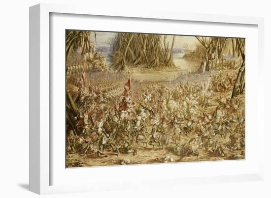 The Batrachomyomachia: The Battle Between the Frogs and the Mice, 1871-Henry Barnabus Bright-Framed Giclee Print