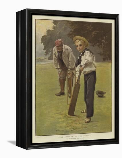 The Batsman of the Future-James Hayllar-Framed Premier Image Canvas