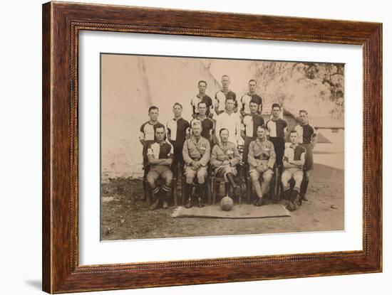 The Battalion Football Team of the First Battalion, the Queen's Own Royal West Kent Regiment-null-Framed Photographic Print