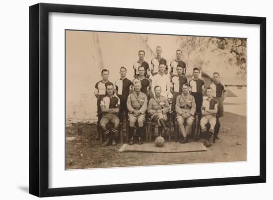 The Battalion Football Team of the First Battalion, the Queen's Own Royal West Kent Regiment-null-Framed Photographic Print