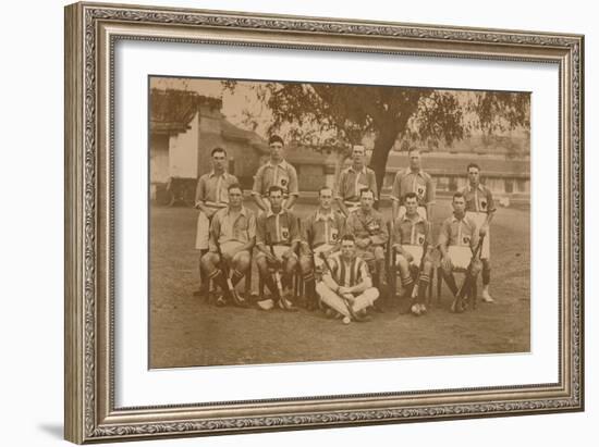 The Battalion Hockey Team of the First Battalion, the Queen's Own Royal West Kent Regiment-null-Framed Photographic Print