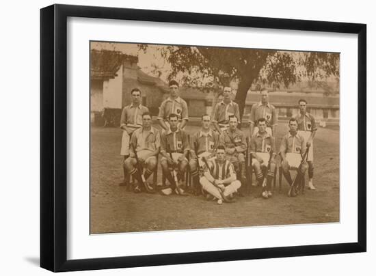 The Battalion Hockey Team of the First Battalion, the Queen's Own Royal West Kent Regiment-null-Framed Photographic Print