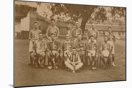 The Battalion Hockey Team of the First Battalion, the Queen's Own Royal West Kent Regiment-null-Mounted Photographic Print