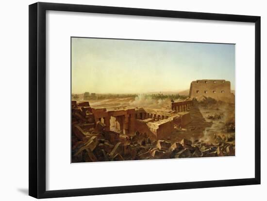 The Battle at the Temple of Karnak: the Egyptian Campaign-Jean Charles Langlois-Framed Giclee Print