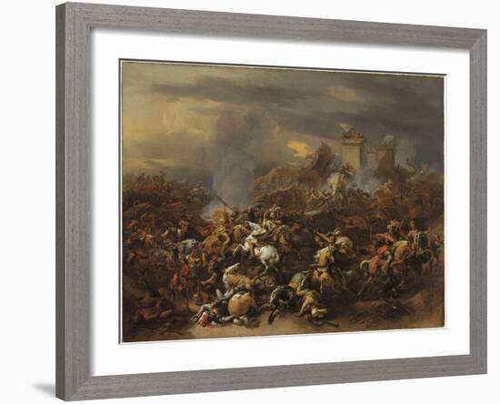 The Battle Between Alexander and Porus-Nicolaes Pietersz. Berchem-Framed Giclee Print