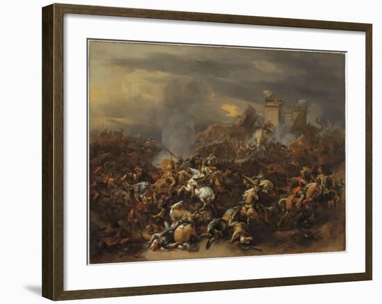 The Battle Between Alexander and Porus-Nicolaes Pietersz. Berchem-Framed Giclee Print