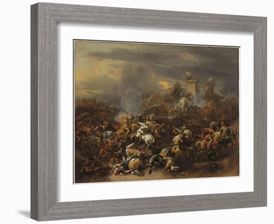 The Battle Between Alexander and Porus-Nicolaes Pietersz. Berchem-Framed Giclee Print