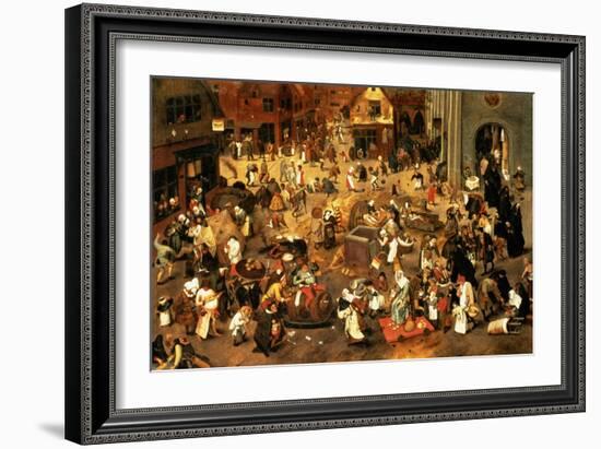 The Battle Between Carnival and Lent-Pieter Brueghel the Younger-Framed Giclee Print