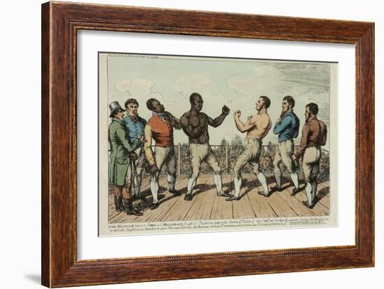 The Battle Between Cribb and Molineaux-George Cruikshank-Framed Giclee Print