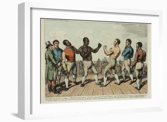 The Battle Between Cribb and Molineaux-George Cruikshank-Framed Giclee Print