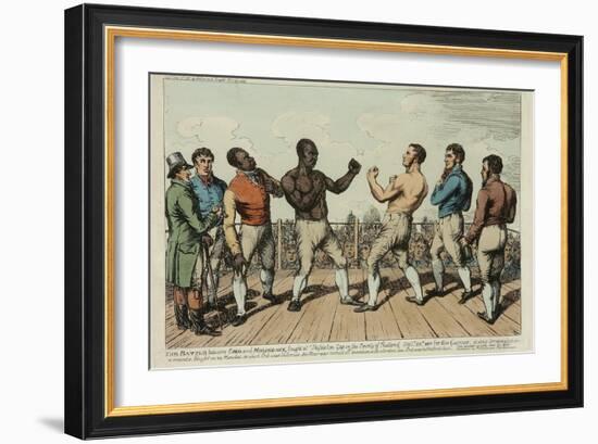 The Battle Between Cribb and Molineaux-George Cruikshank-Framed Giclee Print